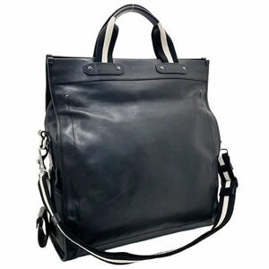 Bally Bag, Stripe Tote Leather, Black, BALLY Handbag, Tote, Shoulder Crossbod...